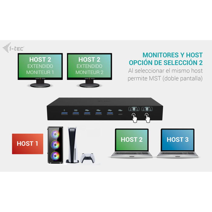 Hub USB i-Tec C31KVMDOCKPDPRO Noir Hub USB i-Tec C31KVMDOCKPDPRO Noir