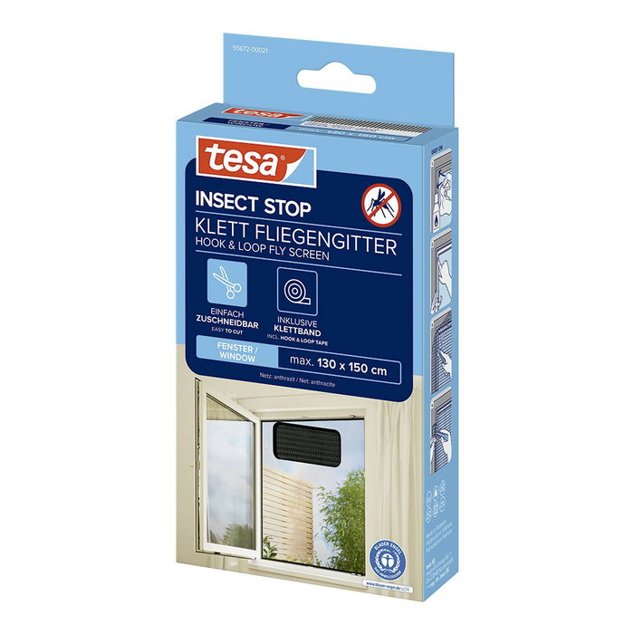 Tesa Insect Stop Standard 1,5 m x 1,3 m anthracite Tesa Insect Stop Standard 1,5 m x 1,3 m anthracite