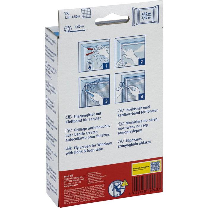 Tesa Insect Stop Standard 1,5 m x 1,3 m anthracite Tesa Insect Stop Standard 1,5 m x 1,3 m anthracite