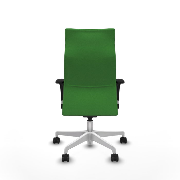 Piqueras Y Crespo Fauteuil Albacete, mécanisme Synchro, Vert, Base blanche, Accoudoirs 1D