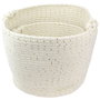 Totally Addict Lot de 3 Paniers de Rangement Blanc et Or