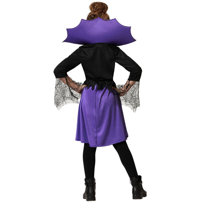 Déguisement Halloween Araignée pour Fille Violet 3-4 Ans - Costume Enfant avec Robe