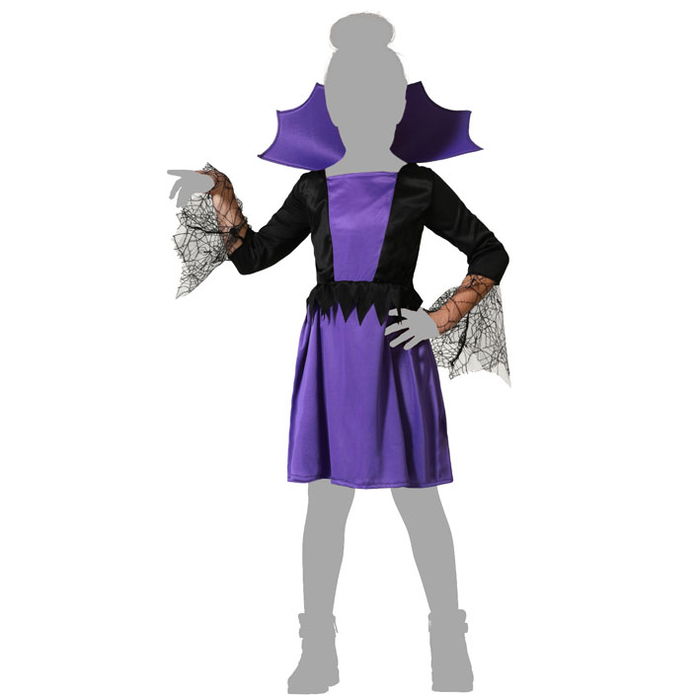 Déguisement Halloween Araignée pour Fille Violet 3-4 Ans - Costume Enfant avec Robe