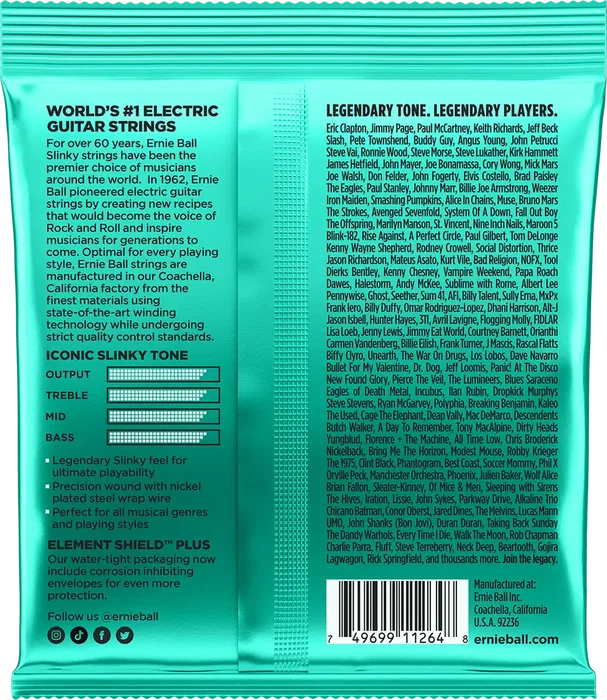 Ernie Ball Not Even Slinky 12-56 Tripack (3) Cordes pour Guitare Électrique - Calibres .012 .016 .024p .032 .044 .056 Ernie Ball Not Even Slinky 12-56 Tripack (3) Cordes pour Guitare Électrique - Calibres .012 .016 .024p .032 .044 .056