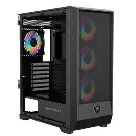 Keep Out Boîtier PC Gaming XC-501 MESH Noir ATX/Micro-ATX/ITX avec 3 Ventilateurs ARGB