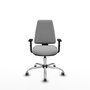 PIQUERAS Y CRESPO Chaise Elche Asynchrone Tissu Gris clair Structure chromée