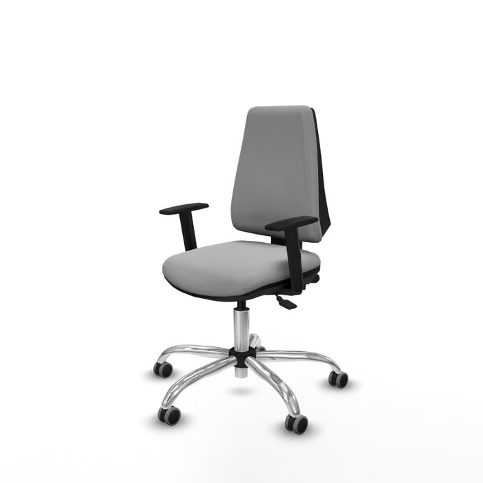 PIQUERAS Y CRESPO Chaise Elche Asynchrone Tissu Gris clair Structure chromée PIQUERAS Y CRESPO Chaise Elche Asynchrone Tissu Gris clair Structure chromée