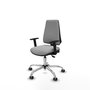 PIQUERAS Y CRESPO Chaise Elche Asynchrone Tissu Gris clair Structure chromée
