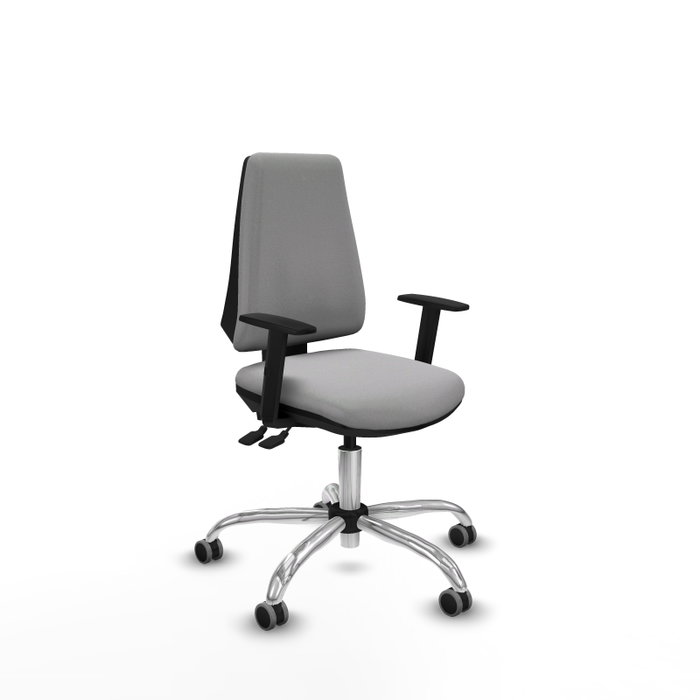 PIQUERAS Y CRESPO Chaise Elche Asynchrone Tissu Gris clair Structure chromée PIQUERAS Y CRESPO Chaise Elche Asynchrone Tissu Gris clair Structure chromée