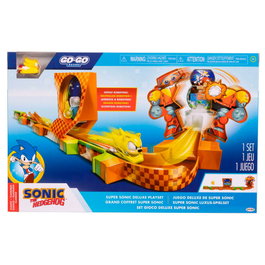 JAKKS PACIFIC Playset Super Sonic Deluxe Go Go Racers - Jeu de figurines et véhicules Sonic the Hedgehog