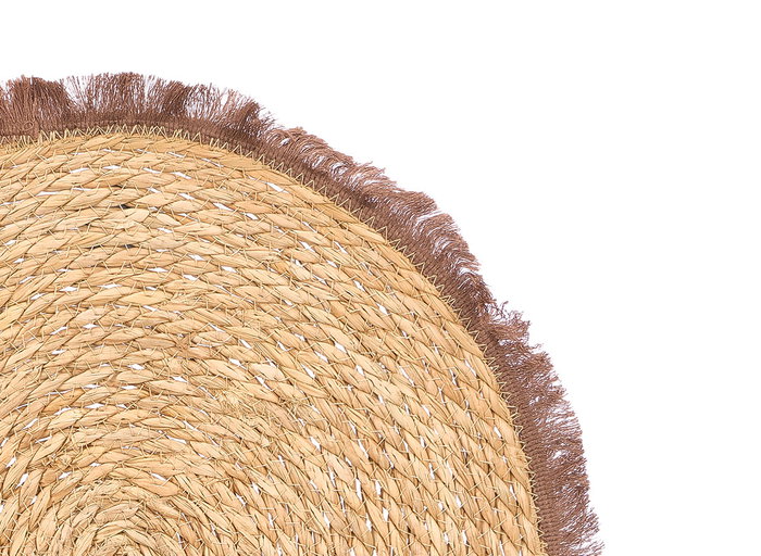 Kinvara Salvamantel 38 cm avec Franges Couleur Chocolat en Coton et Enea (Set de 24)