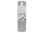 Kinvara Egouttoir à Vaisselle en Silicone Gris 37.5 x 5.5 x 10.3 cm (Set de 12)