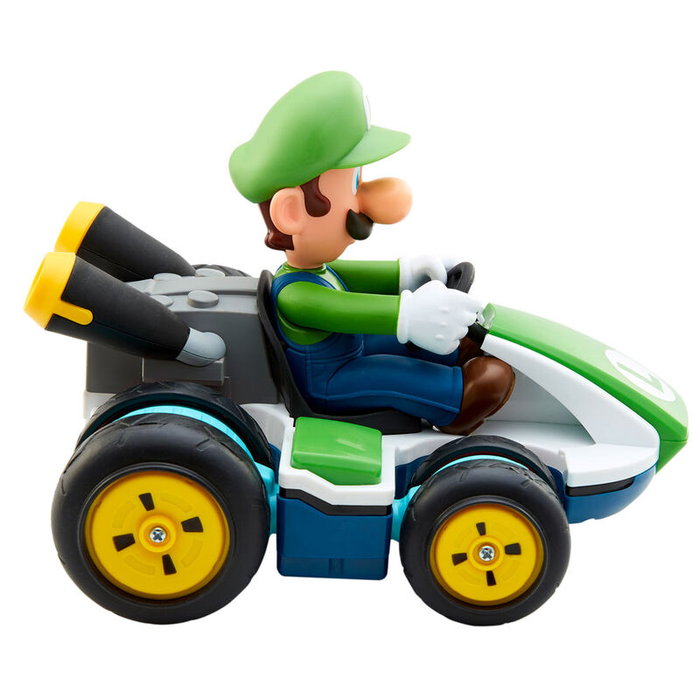 JAKKS PACIFIC - Voiture Mini RC Racer Luigi Mario Kart Nintendo - Télécommande radio contrôle - Taille 20 cm