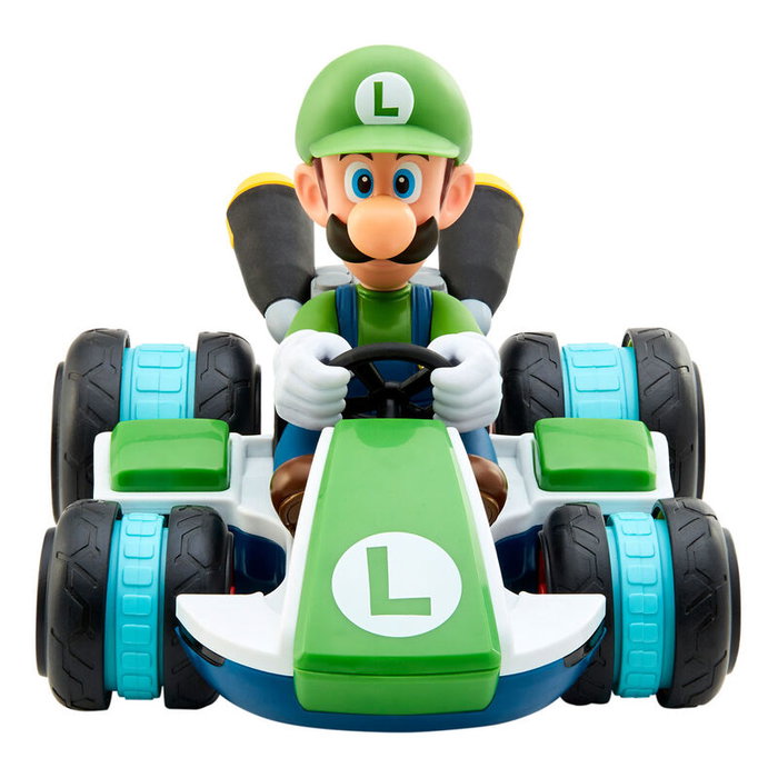 JAKKS PACIFIC - Voiture Mini RC Racer Luigi Mario Kart Nintendo - Télécommande radio contrôle - Taille 20 cm