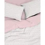 Parure de lit 1 housse de couette 140 x 200 cm + 1 taie d'oreiller 60 x 60 cm - 100% coton renforcé - Rose