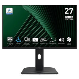 MSI MP275PG Écran PC 27 pouces FHD 100Hz IPS HDMI DisplayPort VGA Noir