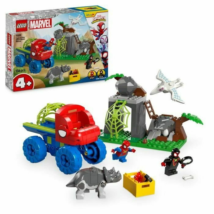 Lego Marvel Spidey et ses amis extraordinaires Sauvetage de l'équipe Spidey en dino-véhicule 11199