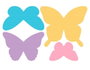 Misskuty Lot de 4 emporte-pièces fins ZAG papillons de base