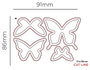 Misskuty Lot de 4 emporte-pièces fins ZAG papillons de base