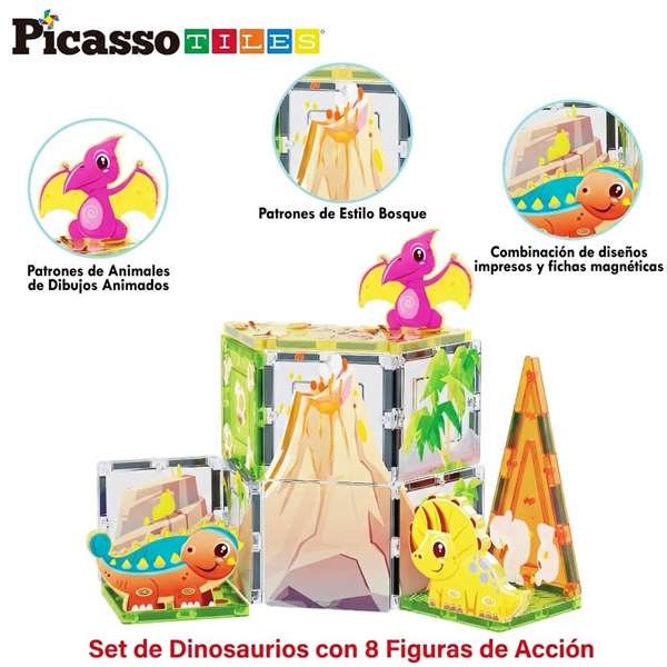Cefa Picasso Tiles Bloques Magneticos Dinosaurios 26 Pièces Cefa Picasso Tiles Bloques Magneticos Dinosaurios 26 Pièces