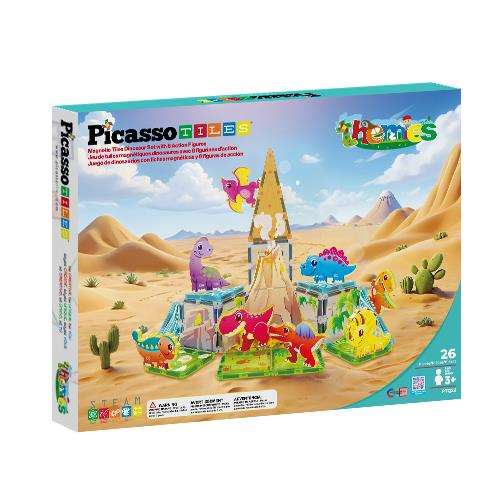 Cefa Picasso Tiles Bloques Magneticos Dinosaurios 26 Pièces Cefa Picasso Tiles Bloques Magneticos Dinosaurios 26 Pièces