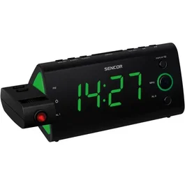 Sencor SRC 330 GN - Radio-réveil Noir avec Projection