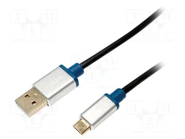 LOGILINK Câble USB 2.0 USB A vers USB B micro 1m noir