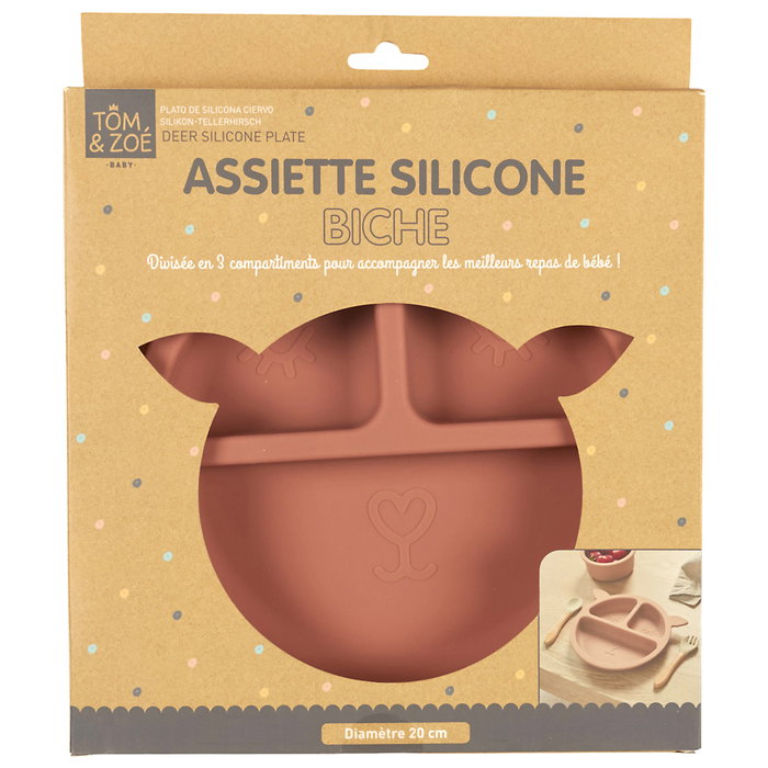 Tom et Zoe Plat en Silicone Forme de Biche