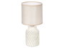 Giftdecor Lampe de Table Cylindrique Rayures Gris 13x20x13cm Céramique Métal Plastique (Set de 12)