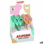 Ciseaux Alpino Multicouleur Blanc/Orange Acier inoxydable 130 mm