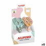 Ciseaux Alpino Multicouleur Blanc/Orange Acier inoxydable 130 mm