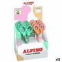 Ciseaux Alpino Multicouleur Blanc/Orange Acier inoxydable 130 mm