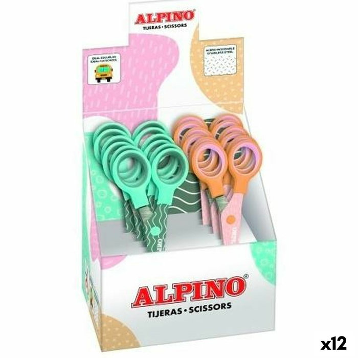 Ciseaux Alpino Multicouleur Blanc/Orange Acier inoxydable 130 mm