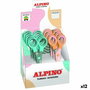Ciseaux Alpino Multicouleur Blanc/Orange Acier inoxydable 130 mm