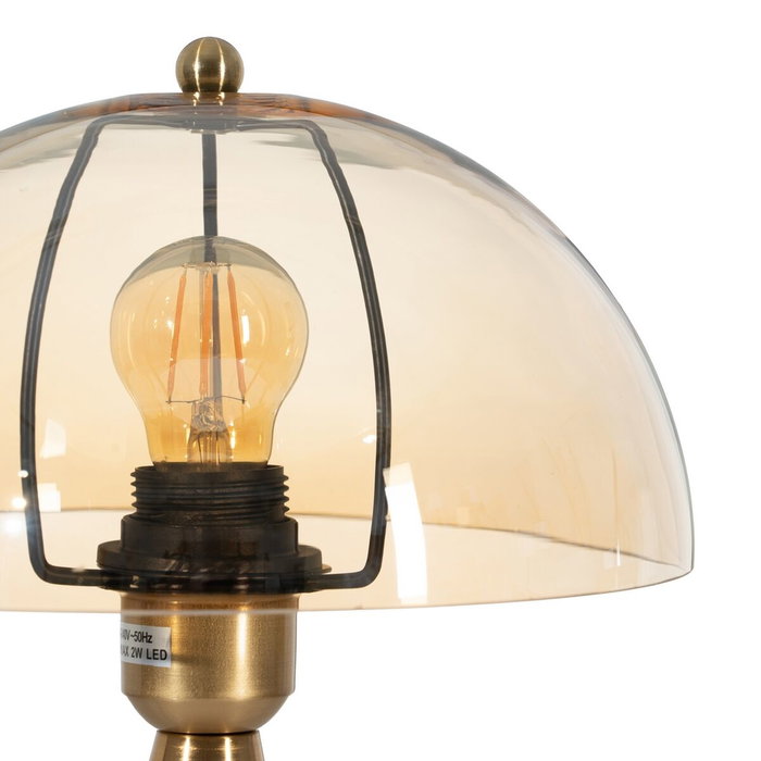 BigBuy Home Lampe de bureau Doré Verre Fer 40 W BigBuy Home Lampe de bureau Doré Verre Fer 40 W