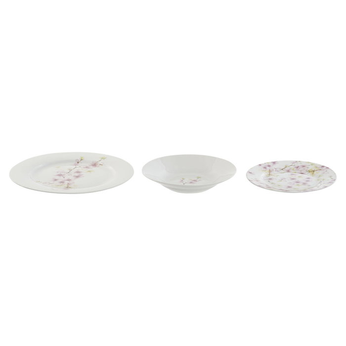 Service de Vaisselle Home ESPRIT Blanc Vert Rose Porcelaine 18 Pièces 27 x 27 x 2 cm Service de Vaisselle Home ESPRIT Blanc Vert Rose Porcelaine 18 Pièces 27 x 27 x 2 cm