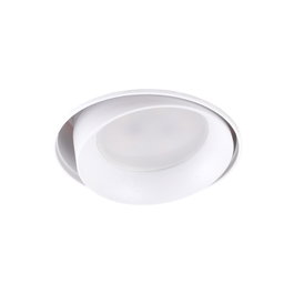 Bague Encastré Rond Aluminium Blanc Inclinable Ø75mm