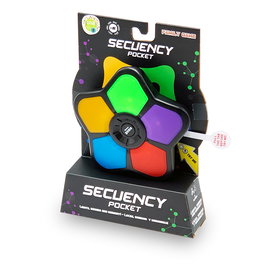 Tachan - Jeu de mémoire éducatif Secuency Pocket avec lumières et sons, portable, pour enfants dès 6 ans, 6 langues