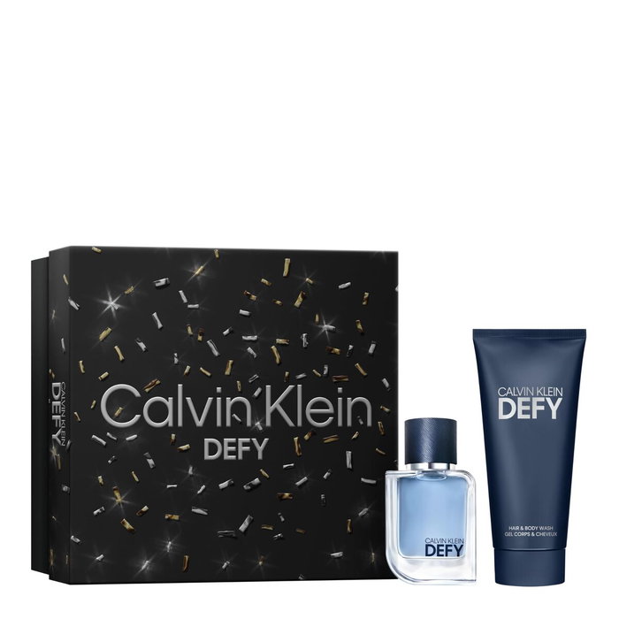Calvin Klein Coffret Defy pour Homme avec Gel Douche & Shampooing et Eau de Toilette