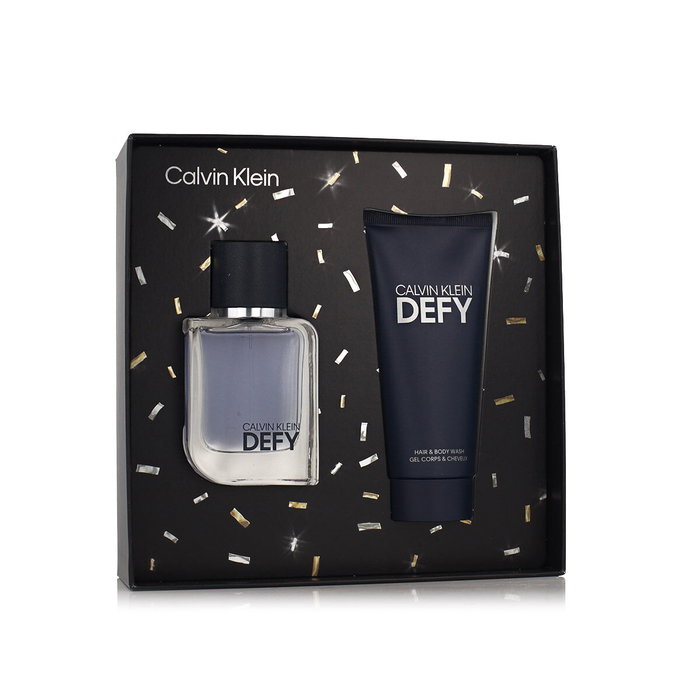 Calvin Klein Coffret Defy pour Homme avec Gel Douche & Shampooing et Eau de Toilette