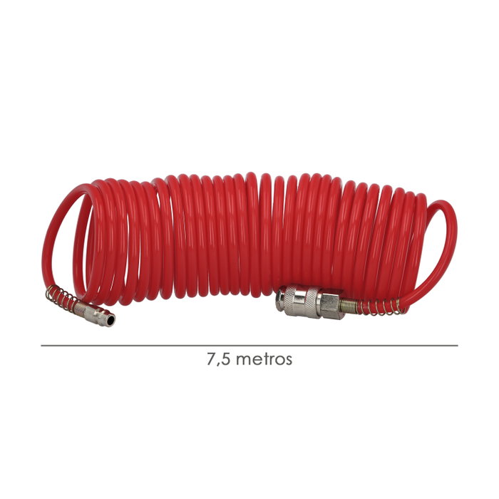 WOLFPACK LINEA PROFESIONAL Tuyau en spirale 7,5 m avec adaptateur rapide WOLFPACK LINEA PROFESIONAL Tuyau en spirale 7,5 m avec adaptateur rapide
