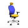 Piqueras y Crespo Chaise de Bureau avec Appui-tête 3D086N1 Jaune