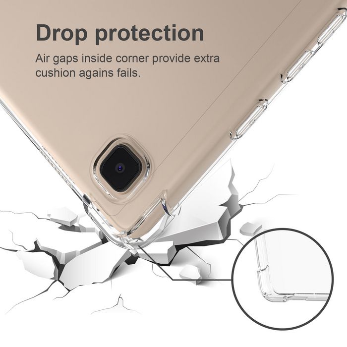 eSTUFF Coque souple flexible pour tablette Samsung Galaxy Tab A7 - Protection complète avec angles renforcés - TPU transparent