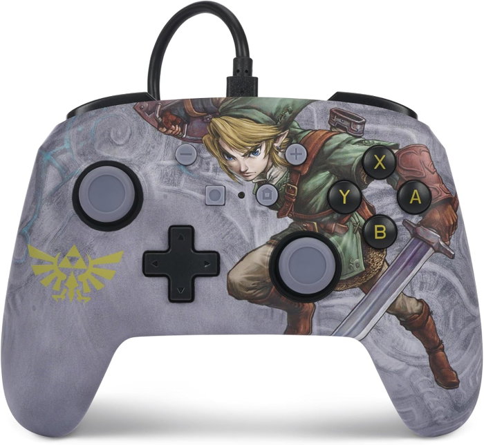 PowerA Enhanced Mando con Cable pour Nintendo Switch - Modèle Zelda NSGP0096-01 - Manette Officielle avec Cable USB-C 3m, Programmables, Jack Audio PowerA Enhanced Mando con Cable pour Nintendo Switch - Modèle Zelda NSGP0096-01 - Manette Officielle avec Cable USB-C 3m, Programmables, Jack Audio