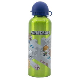 Stor - Gourde isométrique Minecraft en aluminium haute - 530 ml - Licence officielle - Bouchon en PP et joint en silicone - À partir de 3 ans