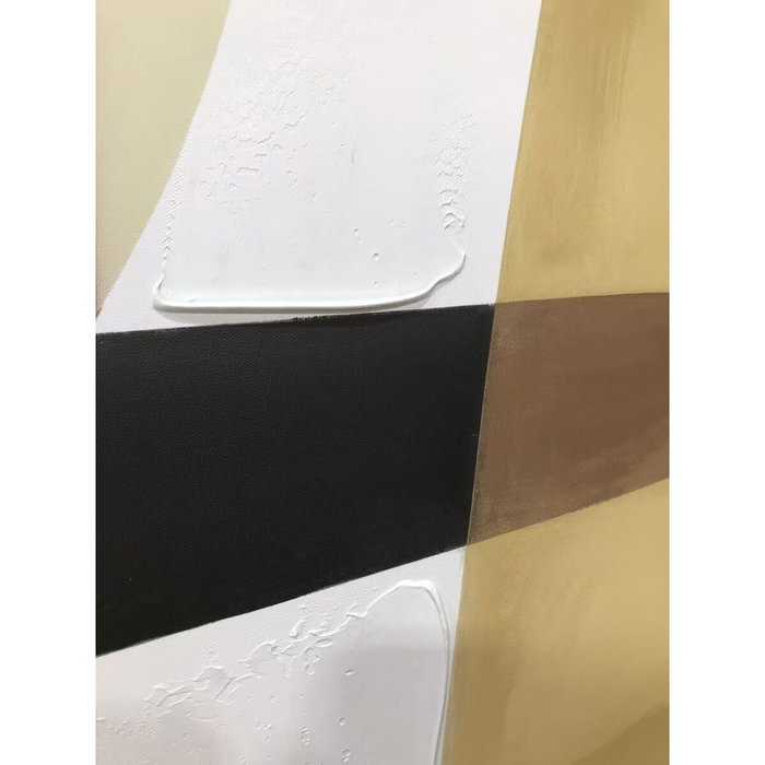 Home ESPRIT Toile Abstrait Urbain Marron Beige avec relief (2 Unités)