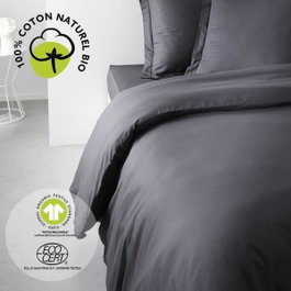 Today Parure de couette Organic Fusain 220 x 240 cm