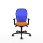 Piqueras y Crespo Chaise de Bureau Jorquera Orange et Bleu