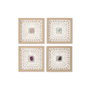 Home ESPRIT Jeu de 4 tableaux 22 x 2 x 22 cm