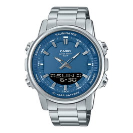 Casio AMW-880D-2A1 avec cadran bleu et bracelet acier